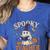 Spooky Teacher Halloween Cute Ghost Pumpkin Reading Women Women's Heather T-Shirt Heather True Royal