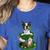 St Patrick's Day Leprechaun Boston Terrier Dog Shamrock For Men Women Kids Women's Heather T-Shirt Heather True Royal