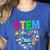 STEM Science Technology Engineering Math Teacher Women's Heather T-Shirt Heather True Royal