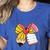 Student Teacher Coquette Bow Pencil Back To School First Day Women's Heather T-Shirt Heather True Royal Student Teacher Coquette Bow Pencil Back To School First Day Women's Heather T-Shirt Heather True Royal