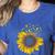 Sunflower Puzzle Pieces Autism Awareness For Mom Teacher For Women Women's Heather T-Shirt Heather True Royal