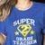 Super 2nd Grade Teacher Hero Women's Heather T-Shirt Heather True Royal