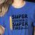 Super Teacher By Day Super Tired By Night Back To School Women's Heather T-Shirt Heather True Royal Super Teacher By Day Super Tired By Night Back To School Women's Heather T-Shirt Heather True Royal