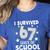 I Survived 67 Days Of School Teachers Students Women's Heather T-Shirt Heather True Royal