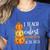 I Teach The Cutest Pumpkins In The Patch Fall Autumn Teacher Women's Heather T-Shirt Heather True Royal I Teach The Cutest Pumpkins In The Patch Fall Autumn Teacher Women's Heather T-Shirt Heather True Royal