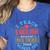 I Teach English Because Math Teachers Need Heroes Too Women's Heather T-Shirt Heather True Royal