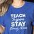 Teach Inspire Stay Drug-Free Red Ribbon Week Teacher Kids Women's Heather T-Shirt Heather True Royal Teach Inspire Stay Drug-Free Red Ribbon Week Teacher Kids Women's Heather T-Shirt Heather True Royal
