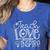 Teach Love Inspire Retro Teacher Kids Back To School Women's Heather T-Shirt Heather True Royal Teach Love Inspire Retro Teacher Kids Back To School Women's Heather T-Shirt Heather True Royal