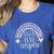 Teach Love Inspire Teacher Women's Heather T-Shirt Heather True Royal Teach Love Inspire Teacher Women's Heather T-Shirt Heather True Royal