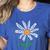 Teach Love Inspire Teachers Inspirational Flower Teachers Women's Heather T-Shirt Heather True Royal