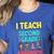 I Teach Second Grade Superheroes Teacher Superhero Women's Heather T-Shirt Heather True Royal I Teach Second Grade Superheroes Teacher Superhero Women's Heather T-Shirt Heather True Royal