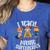 I Teach Superheroes Cute Back To School Teacher Women's Heather T-Shirt Heather True Royal