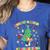 Teacher Christmas Shirts Pajama Matching Rockin' Around The Classroom -Adult Short Sleeve Small Modern Festive Christmas Teacher Xmas Vibes T-Shirt Women's Heather T-Shirt Heather True Royal