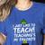 Teacher Christmas Teaching Is My Favorite Women's Heather T-Shirt Heather True Royal