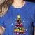 Teacher Crayon Christmas Tree Lights Student School Xmas Women's Heather T-Shirt Heather True Royal Teacher Crayon Christmas Tree Lights Student School Xmas Women's Heather T-Shirt Heather True Royal