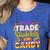Teacher Cute Will Trade Students For Candy Halloween Costume Women's Heather T-Shirt Heather True Royal