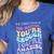 Teacher Dear Students Behind Me 1st Day Of School On Back Women's Heather T-Shirt Heather True Royal Teacher Dear Students Behind Me 1st Day Of School On Back Women's Heather T-Shirt Heather True Royal