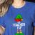Teacher Elf Matching Family Christmas Women Men Women's Heather T-Shirt Heather True Royal Teacher Elf Matching Family Christmas Women Men Women's Heather T-Shirt Heather True Royal