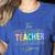 This Teacher Is Glowing Hello Summer End Of School Women's Heather T-Shirt Heather True Royal This Teacher Is Glowing Hello Summer End Of School Women's Heather T-Shirt Heather True Royal