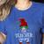 Teacher Gnome Xmas Family Matching Plaid Christmas Gnomes Women's Heather T-Shirt Heather True Royal Teacher Gnome Xmas Family Matching Plaid Christmas Gnomes Women's Heather T-Shirt Heather True Royal