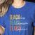 Teacher Kindness Compassion Confidence Teaching Women's Heather T-Shirt Heather True Royal Teacher Kindness Compassion Confidence Teaching Women's Heather T-Shirt Heather True Royal