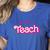 Teacher Life My Job Is Teach Women's Heather T-Shirt Heather True Royal Teacher Life My Job Is Teach Women's Heather T-Shirt Heather True Royal