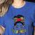 Teacher Life Messy Bun Glasses Leopard Sunflower Women's Heather T-Shirt Heather True Royal Teacher Life Messy Bun Glasses Leopard Sunflower Women's Heather T-Shirt Heather True Royal