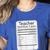 Teacher Nutrition Facts Teachers Nutritional Fact Women's Heather T-Shirt Heather True Royal