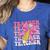 Teacher Pencil Back To School Groovy Pink Teacher First Day Women's Heather T-Shirt Heather True Royal