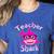 Teacher Shark Female Teacher Women's Heather T-Shirt Heather True Royal Teacher Shark Female Teacher Women's Heather T-Shirt Heather True Royal