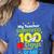 My Teacher Survived 100 Days Of Me Women's Heather T-Shirt Heather True Royal My Teacher Survived 100 Days Of Me Women's Heather T-Shirt Heather True Royal