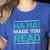 Teacher T Shirts Ha Ha Made You Read Shirt Women's Heather T-Shirt Heather True Royal