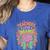 Teacher Teachers Love Brains Halloween Men Women Women's Heather T-Shirt Heather True Royal