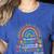 Teacher The Wonder Of Teaching Is Watching Caterpillar Women's Heather T-Shirt Heather True Royal