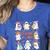 Teaching My Boos Teacher Cute Ghost Groovy Teacher Halloween Women's Heather T-Shirt Heather True Royal