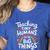 Teaching Tiny Humans Big Things I Teacher Women's Heather T-Shirt Heather True Royal Teaching Tiny Humans Big Things I Teacher Women's Heather T-Shirt Heather True Royal