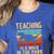 Teaching Is a Walk In Park Dinosaur Teacher Women's Heather T-Shirt Heather True Royal