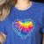 Teaching Is a Work Of Heart Tie Dye Hippie For Teacher For Men Women Girls Kids Women's Heather T-Shirt Heather True Royal