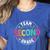 Team Second Grade Teacher Back To School 2nd Grade Squad Women's Heather T-Shirt Heather True Royal