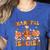Thankful Teacher Retro Groovy Thanksgiving Fall Women Men Women's Heather T-Shirt Heather True Royal Thankful Teacher Retro Groovy Thanksgiving Fall Women Men Women's Heather T-Shirt Heather True Royal
