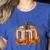 Thanksgiving Book Pumpkin Reading Teachers Fall Lovers Boys Women's Heather T-Shirt Heather True Royal
