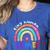 Tiny Human Tamer Watercolor Rainbow Daycare Teacher Women's Heather T-Shirt Heather True Royal Tiny Human Tamer Watercolor Rainbow Daycare Teacher Women's Heather T-Shirt Heather True Royal