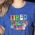 Tired Teachers Club Groovy Teachers Back To School Women's Heather T-Shirt Heather True Royal Tired Teachers Club Groovy Teachers Back To School Women's Heather T-Shirt Heather True Royal