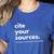 History Teacher Cite Your Sources Women's Heather T-Shirt Heather True Royal