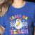 Trick Or Teach Groovy Halloween Teachers Women's Heather T-Shirt Heather True Royal Trick Or Teach Groovy Halloween Teachers Women's Heather T-Shirt Heather True Royal