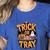 Trick Or Tray Halloween Cafeteria Teacher School Women's Heather T-Shirt Heather True Royal Trick Or Tray Halloween Cafeteria Teacher School Women's Heather T-Shirt Heather True Royal