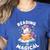 Unicorn Teacher Reading Is Magical Book Women's Heather T-Shirt Heather True Royal