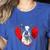 Valentine's Day Boston Terrier Dog Women's Heather T-Shirt Heather True Royal