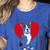 Valentine's Day Boston Terrier Lover Women's Heather T-Shirt Heather True Royal