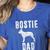 Vintage Boston Terrier Dad Dog Daddy Bostie Father Women's Heather T-Shirt Heather True Royal